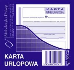 Karta urlopowa MICHALCZYK I PROKOP 2/3 A6 40 kartek