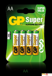 Baterie alkaliczna GP SUPER LR6/AA (4szt) 1,5V GPPCA15AS015