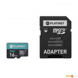 Karta pamięci Micro SDhc + adapter 16GB class10 UIII 90MB/s Platinet PMMSD16UI