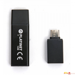 Pendrive USB 2.0 X-Depo 16GB + Type-C Adapter czarny Platinet PMFEC16B