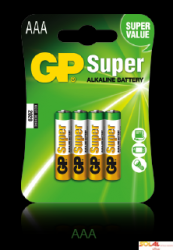 Baterie alkaliczna GP SUPER LR03/AAA (4szt) 1,5V GPPCA24AS013