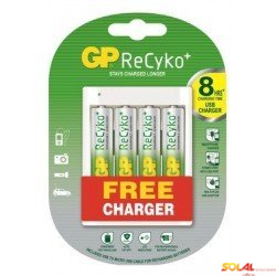 Ładowarka z USB U411 (4x270AAHC+ład. WA12) GP BATTERIES GPRHOU411029