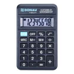 Kalkulator kieszonkowy DONAU TECH, 8-cyfr. wywietlacz, wym. 114x69x18 mm, czarny