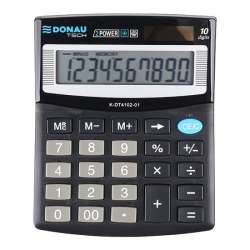 Kalkulator biurowy DONAU TECH, 10-cyfr. wywietlacz, wym. 125x100x27 mm, czarny