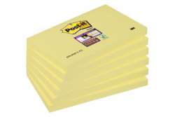 Karteczki samoprzylepne POST-IT® Super Sticky (655-6SSCY-EU), 127x76mm, 6x90 kart., żółte