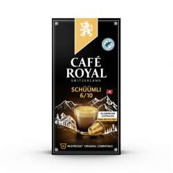 Kapsułki kawowe CAFE ROYAL LUNGO SCHUUMLI, 10 szt