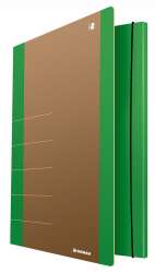 Teczka z gumką DONAU Life, Karton, A4, 500gsm, 3-skrz., zielony