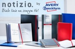 Kołonotatnik Notizio; oprawa - tworzywo sztuczne; kratka; 90 kartek; elastyczna gumka, strona indeksowa, kieszeń, A4 niebieski AVERY ZWECKFORM