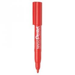Marker gruby wodoodporny PENTEL okrągła końcówka, ekologiczne Czerwony