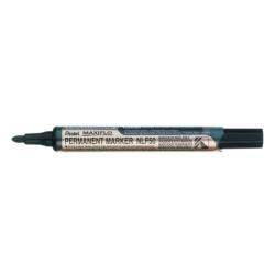 Marker gruby wodoodporny PENTEL średnia, okrągła końc.z tłoczkiem, płynny tusz Czarny