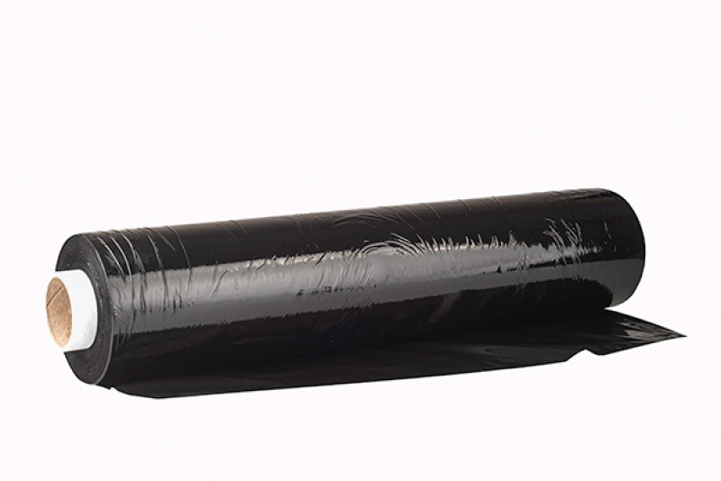 Folia stretch OFFICE PRODUCTS RĘCZNA, 2,5kg netto, szer. 500mm, gr. 23µm, czarna - zdjęcie (3