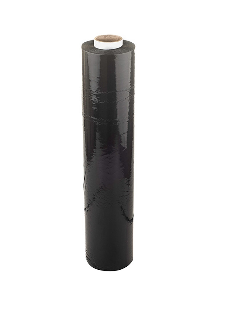 Folia stretch OFFICE PRODUCTS RĘCZNA, 2,5kg netto, szer. 500mm, gr. 23µm, czarna - zdjęcie (2