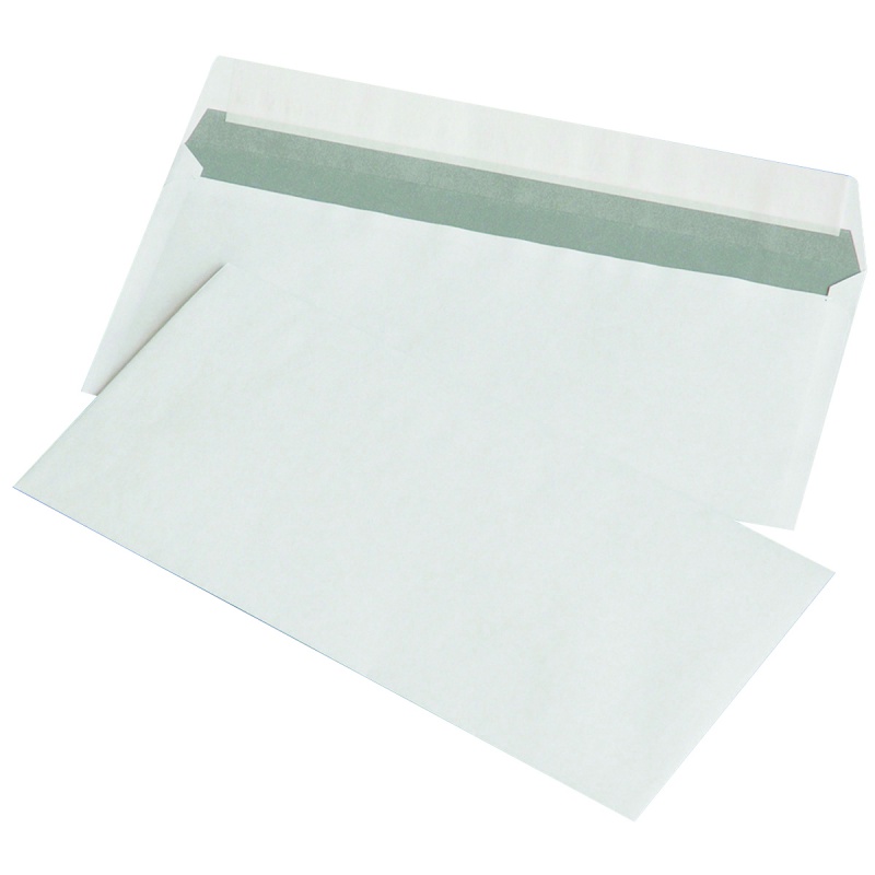 Koperty z taśmą silikonową OFFICE PRODUCTS, HK, DL, 110x220mm, 80gsm, 1000szt., białe