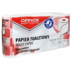 Papier toaletowy celulozowy OFFICE PRODUCTS, 2-warstwowy, 150 listków, 15m, 8szt., biały