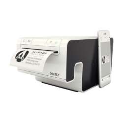 Drukarka etykiet LEITZ ICON WIFI + taśma papierowa biała 88mm/10m - zdjęcie (2