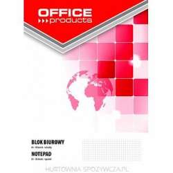 Blok biurowy OFFICE PRODUCTS, A5, w kratkę, 100 kart., 70gsm