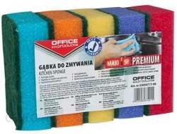 Gąbka do zmywania OFFICE PRODUCTS Maxi Premium, 5szt., mix kolorów