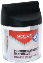 Pojemnik magn. na spinacze OFFICE PRODUCTS, okrągły, bez spinaczy, transparentny