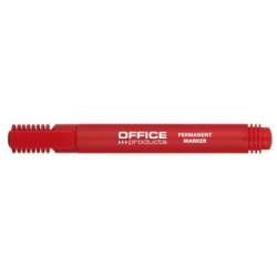 Marker permanentny OFFICE PRODUCTS, okrągły, 1-3mm (linia), czerwony