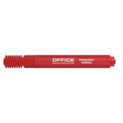 Marker permanentny OFFICE PRODUCTS, ścięty, 1-5mm (linia), czerwony