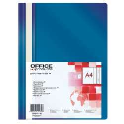 Skoroszyt OFFICE PRODUCTS, PP, A4, miękki, 100/170mikr., granatowy