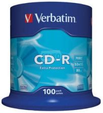 Płyta Verbatim CD-R 52x 700MB 100p cake DataLife,Extra Protection, bez nadruku