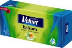 Chusteczki VELVET BALSAM ALOESU I NAGIETEK (70sztuk) 3 warstwy