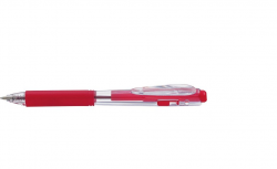Długopis PENTEL BK437 z gumowym uchwytem auto. Czerwony