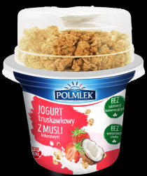 JOGURT TRUSKAWKOW Z MUSLI kokosowm 210g