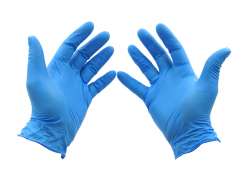 Rękawice NITRYLOWE bezpudrowe XL niebieskie op. 200sztuk