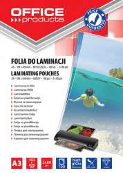 Folia do laminowania OFFICE PRODUCTS, A3, 2x80mikr., błyszcząca, 100szt.,...