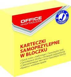 Kostka OFFICE PRODUCTS samoprzylepna 50x50mm 1x400 kart pastel, jasnożółty