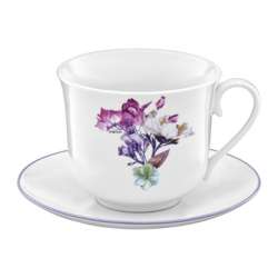 FILIŻANKA porcelanowa  do Herbaty + SPODEK