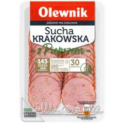 KRAKOWSKA SUCHA z PIEPRZEM plastry 90 g OLEWNIK