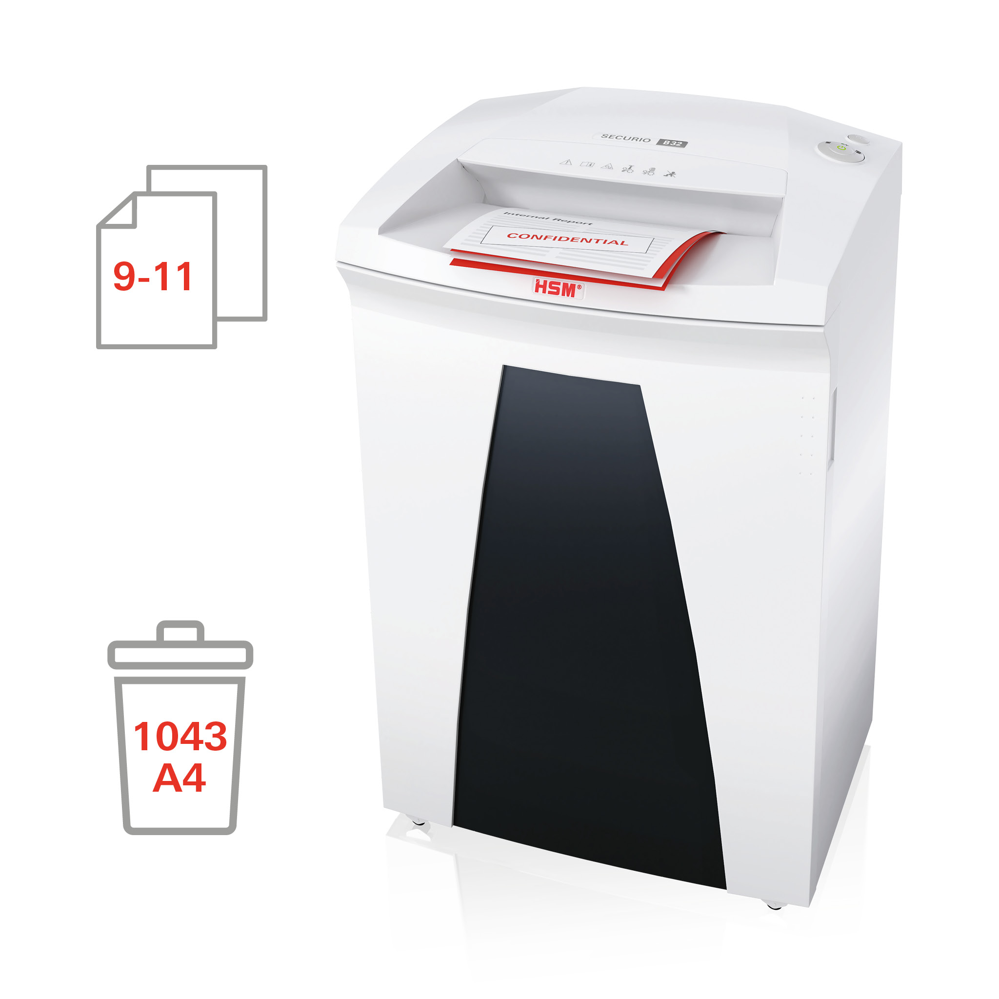 Niszczarka dokumentów HSM SECURIO B32 -1,9 x 15 mm - zdjęcie (4