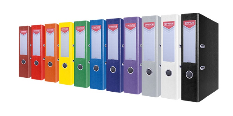 Segregator OFFICE PRODUCTS Officer, PP, A4/75mm, czarny - zdjęcie (3