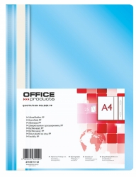 Skoroszyt OFFICE PRODUCTS, PP, A4, miękki, 100/170mikr., jasnoniebieski