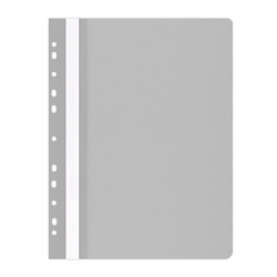 Skoroszyt OFFICE PRODUCTS, PP, A4, miękki, 100/170mikr., wpinany, szary