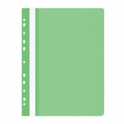 Skoroszyt OFFICE PRODUCTS, PP, A4, miękki, 100/170mikr., wpinany, jasnozielony