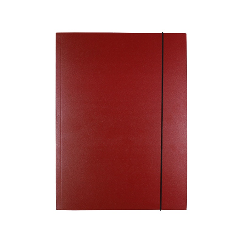 Teczka z gumką OFFICE PRODUCTS Natura, karton/lakier, A4, 300gsm, 3-skrz., mix kolorów - zdjęcie (5