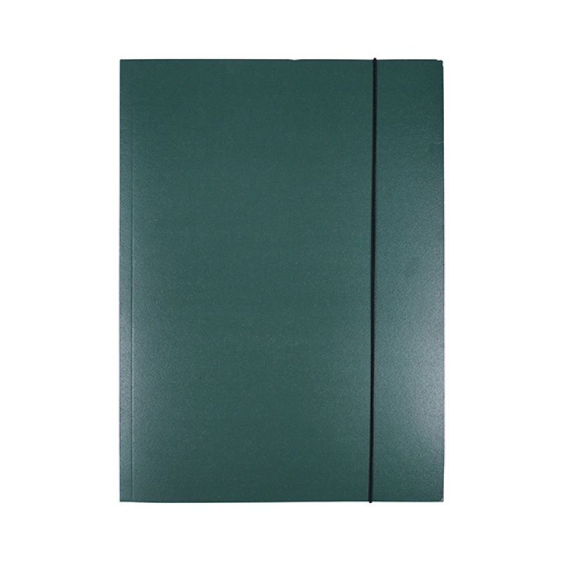 Teczka z gumką OFFICE PRODUCTS Natura, karton/lakier, A4, 300gsm, 3-skrz., mix kolorów - zdjęcie (4