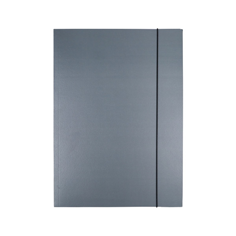 Teczka z gumką OFFICE PRODUCTS Natura, karton/lakier, A4, 300gsm, 3-skrz., mix kolorów - zdjęcie (3