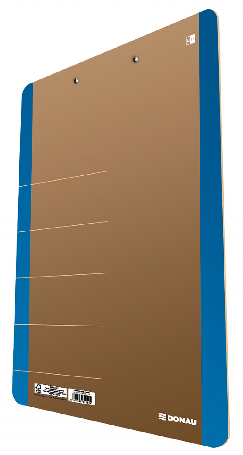 Clipboard DONAU Life, karton, A4, z klipsem, niebieski - zdjęcie (4