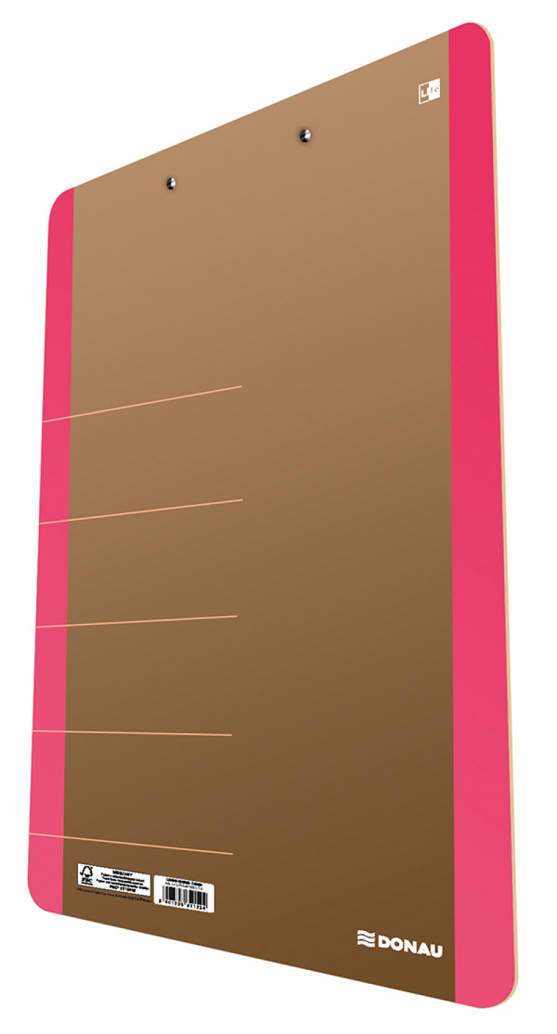 Clipboard DONAU Life, karton, A4, z klipsem, różowy - zdjęcie (4