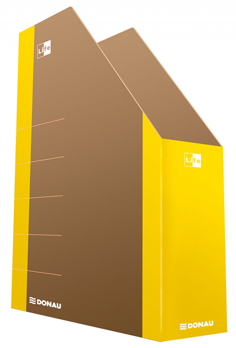 Pojemnik na dokumenty DONAU Life, karton, A4, żółty - zdjęcie (3