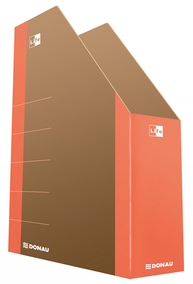 Pojemnik na dokumenty DONAU Life, karton, A4, pomarańczowy - zdjęcie (3