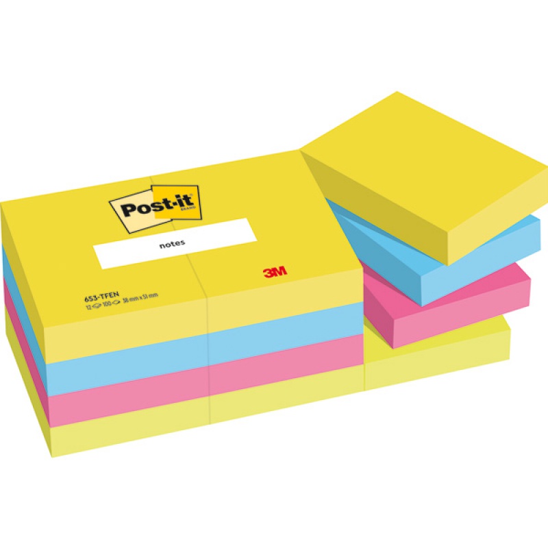 Karteczki samoprzylepne Post-it®, ENERGETIC, 38x51mm, 12x100 kart. - zdjęcie (8