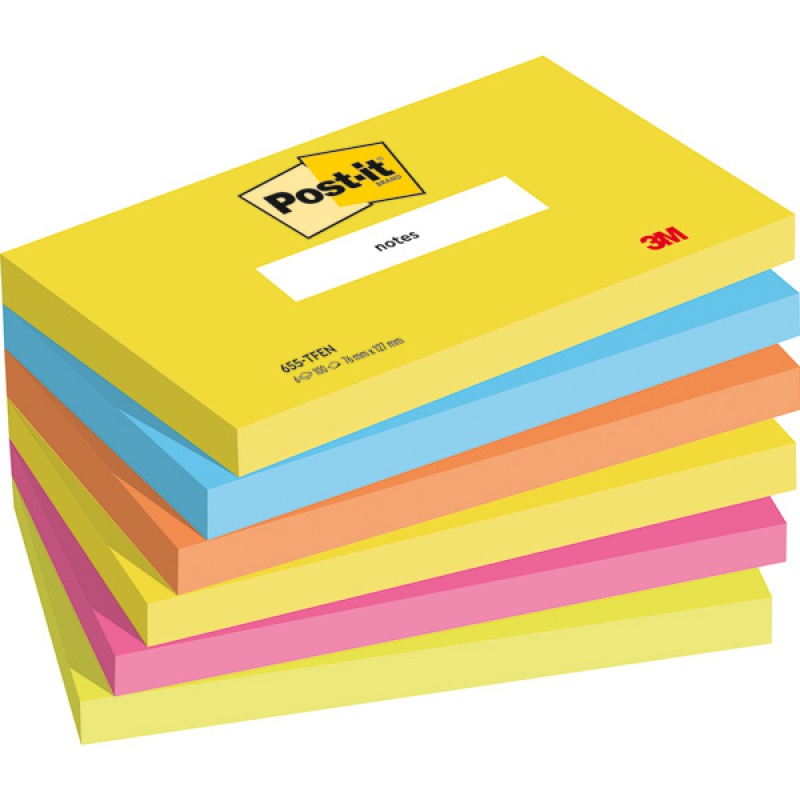 Karteczki samoprzylepne Post-it®, ENERGETIC, 76x127mm, 6x100 kart. - zdjęcie (9