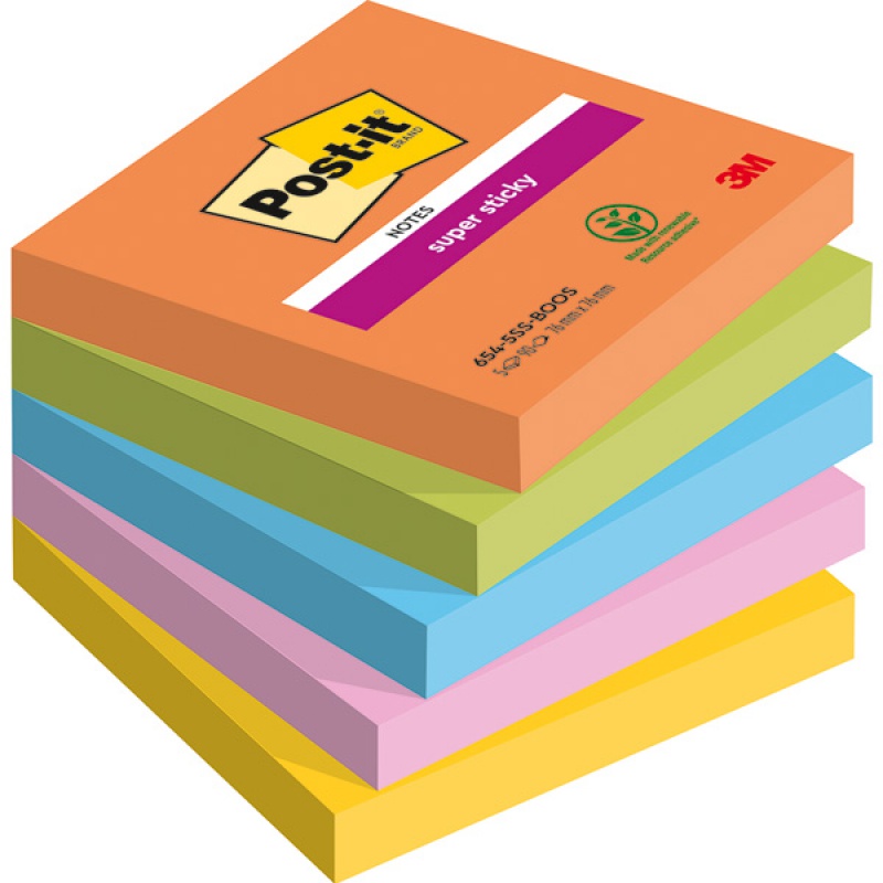 Karteczki samoprzylepne Post-it® Super Sticky, BOOST, 76x76mm, 5x90 kart. - zdjęcie (9