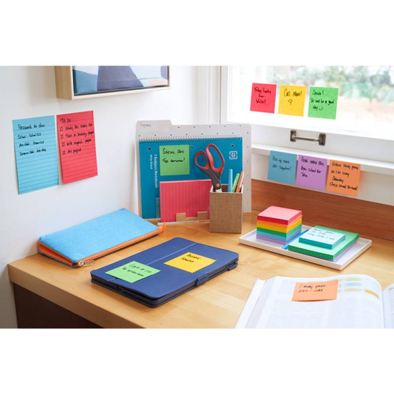 Karteczki samoprzylepne Post-it® Super Sticky, PLAYFUL , 47,6x47,6mm, 12x90 kart. - zdjęcie (6